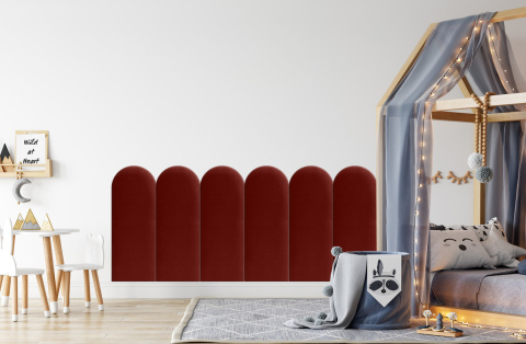 30x80 cm Bordowy Panel Tapicerowany