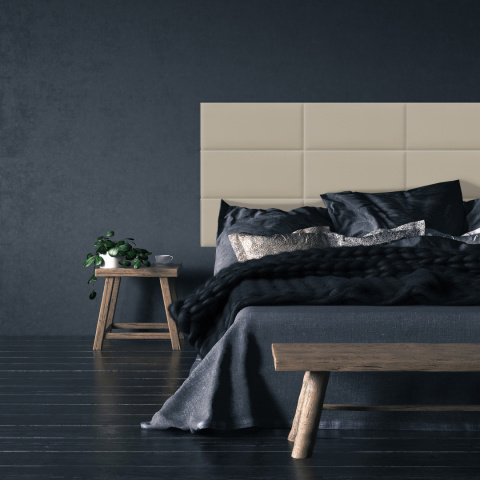 70x30 cm Kremowy Panel Tapicerowany