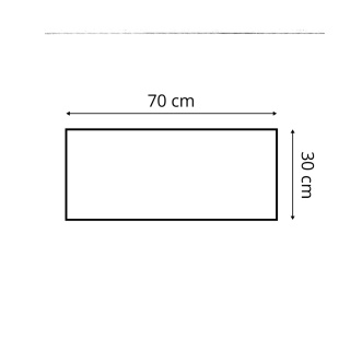 70x30 cm Turkusowy Panel Tapicerowany