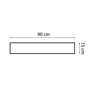 90x15 cm Kremowy Panel Tapicerowany