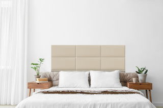 90x30 cm Kremowy Panel Tapicerowany