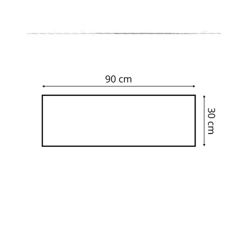 90x30 cm Turkusowy Panel Tapicerowany