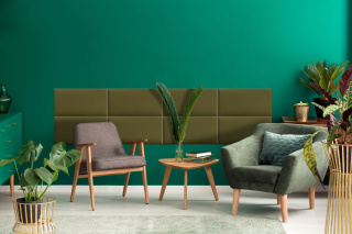 60x40 cm Khaki Panel Tapicerowany
