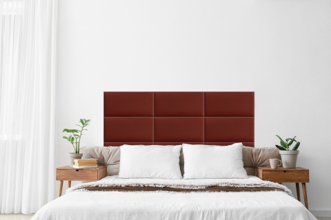 100x20 cm Bordowy Panel Tapicerowany