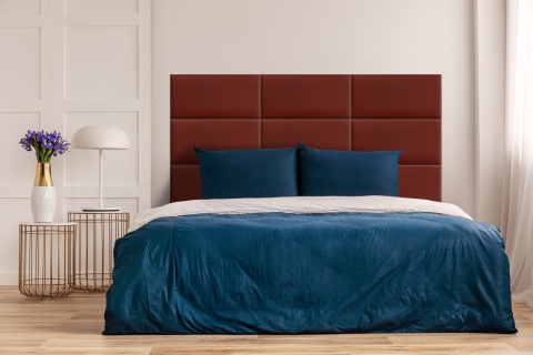70x30 cm Bordowy Panel Tapicerowany