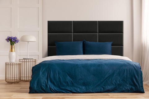 70x30 cm Czarny Panel Tapicerowany