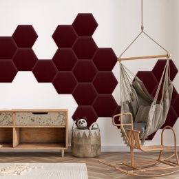 26x30 cm Bordowy Magic Velvet Panel Tapicerowany