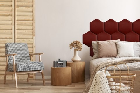 26x30 cm Bordowy Welur Panel Tapicerowany 26x30 cm Bordowy Welur Panel Tapicerowany