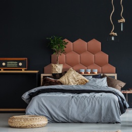 26x30 cm Brudny Róż Welur Panel Tapicerowany