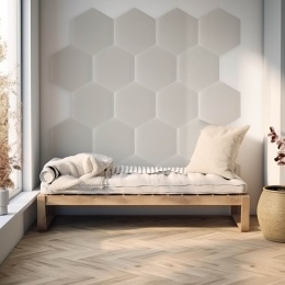 26x30 cm Kremowy Eko Skóra Panel Tapicerowany