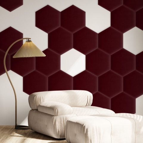 35x40 cm Bordowy Magic Velvet Panel Tapicerowany