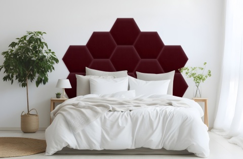 35x40 cm Bordowy Magic Velvet Panel Tapicerowany