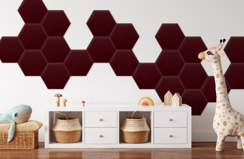 35x40 cm Bordowy Magic Velvet Panel Tapicerowany