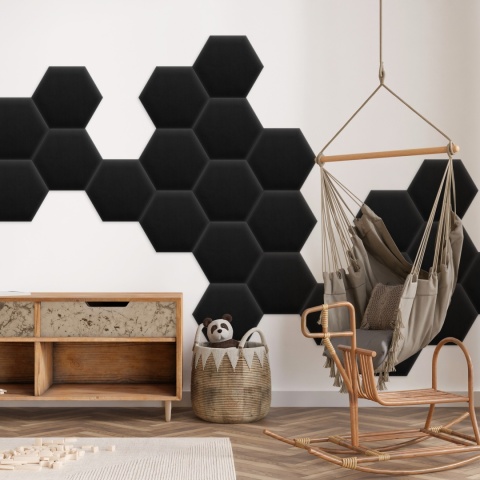 35x40 cm Czarny Magic Velvet Panel Tapicerowany