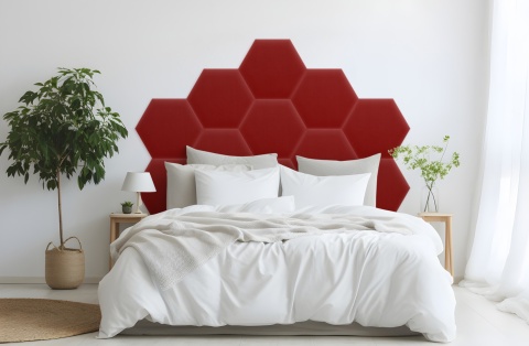 35x40 cm Czerwony Magic Velvet Panel Tapicerowany