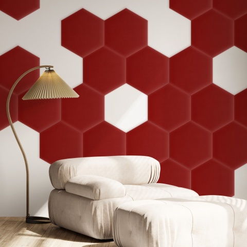 35x40 cm Czerwony Magic Velvet Panel Tapicerowany