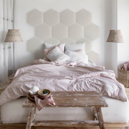 35x40 cm Kremowy Eko Skóra Panel Tapicerowany