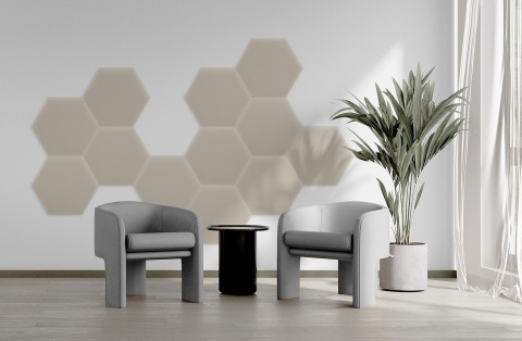 35x40 cm Kremowy Magic Velvet Panel Tapicerowany