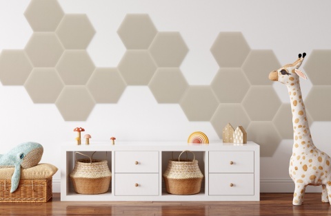 35x40 cm Kremowy Magic Velvet Panel Tapicerowany