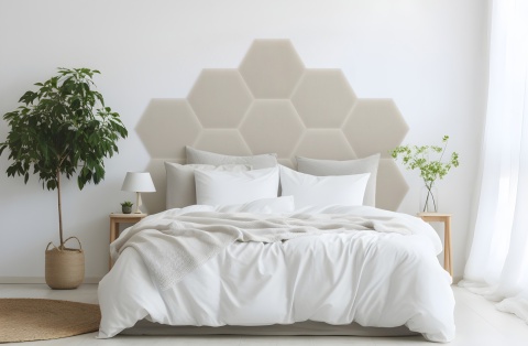 35x40 cm Kremowy Magic Velvet Panel Tapicerowany