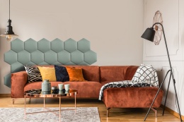 35x40 cm Miętowy Welur Panel Tapicerowany