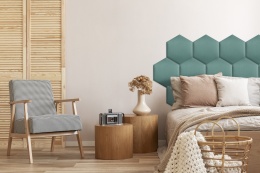 35x40 cm Morski Welur Panel Tapicerowany