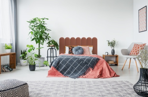 20x100 cm Brudny Róż Welur Panel Tapicerowany