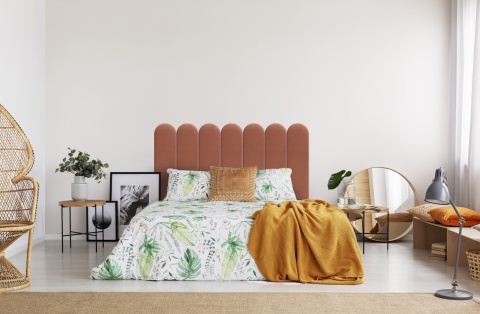 20x100 cm Brudny Róż Welur Panel Tapicerowany