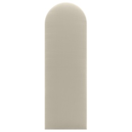 20x100 cm Kremowy Welur Panel Tapicerowany