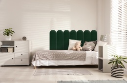 20x60 cm Butelkowa Zieleń Welur Panel Tapicerowany