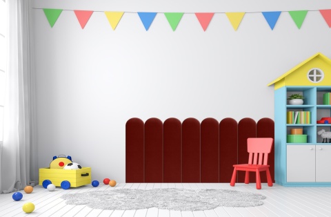 20x80 cm Bordowy Welur Panel Tapicerowany 20x80 cm Bordowy Welur Panel Tapicerowany