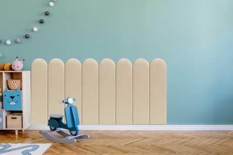 20x80 cm Kremowy Welur Panel Tapicerowany 20x80 cm Kremowy Welur Panel Tapicerowany