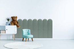 20x80 cm Miętowy Welur Panel Tapicerowany