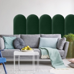 30x100 cm Butelkowa Zieleń Welur Panel Tapicerowany