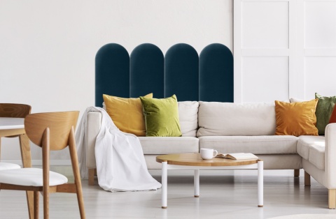 30x100 cm Granatowy Welur Panel Tapicerowany 30x100 cm Granatowy Welur Panel Tapicerowany