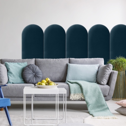 30x100 cm Granatowy Welur Panel Tapicerowany 30x100 cm Granatowy Welur Panel Tapicerowany