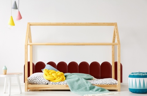 30x60 cm Bordowy Welur Panel Tapicerowany 30x60 cm Bordowy Welur Panel Tapicerowany