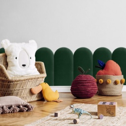 30x60 cm Butelkowa Zieleń Welur Panel Tapicerowany