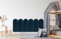 30x80 cm Granatowy Welur Panel Tapicerowany