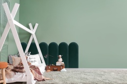 30x80 cm Turkusowy Welur Panel Tapicerowany