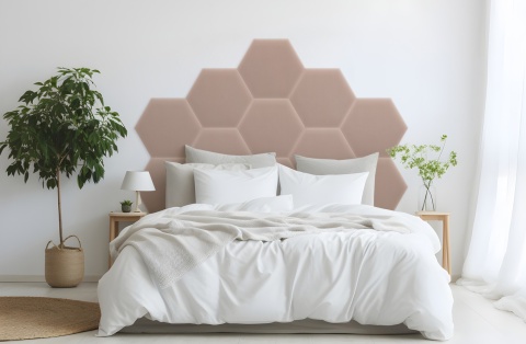 35x40 cm Pudrowy Róż Magic Velvet Panel Tapicerowany