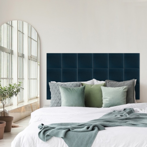 40x40 cm Granatowy Welur Panel Tapicerowany 40x40 cm Granatowy Welur Panel Tapicerowany